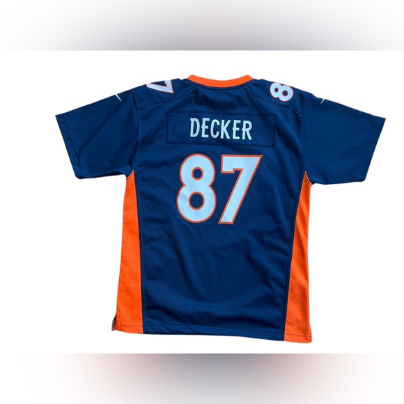 Nike Denver‎ Broncos Eric Decker #87 Orange Jersey NFL Football Youths Size XL - Picture 2 of 9